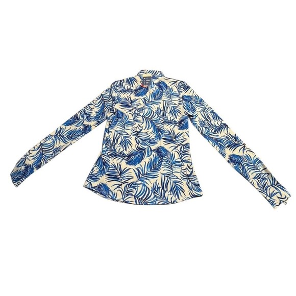 Tommy Bahama Golf Jacket Women's Small Blue Zip Up Long Sleeve Tropical Leaf - Picture 4 of 8